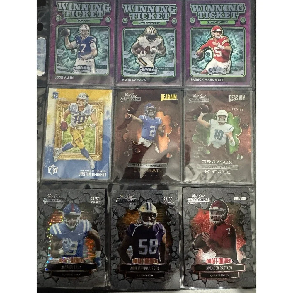 Football cards 162 Banger lot! Holos, auto, numbered, patch, rookie etc….